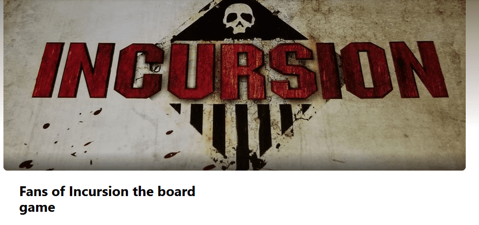Fans of Incursion – Private Facebook Group