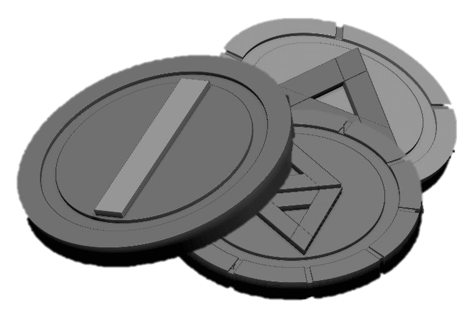 Wardelve coins, 10 sets (3D printed resin) - Image 6