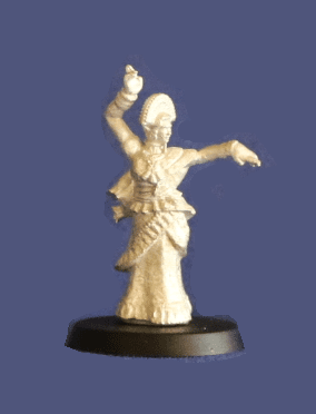 Wardelve miniature Elven Sorceress (lead-free pewter and 30 mm diameter clear base)